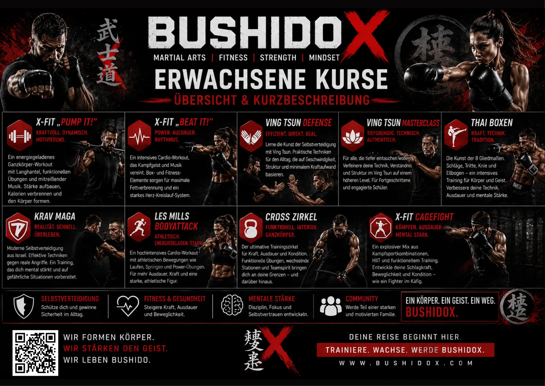 BushidoX Graz Kurs&uuml;bersicht Erwachsene